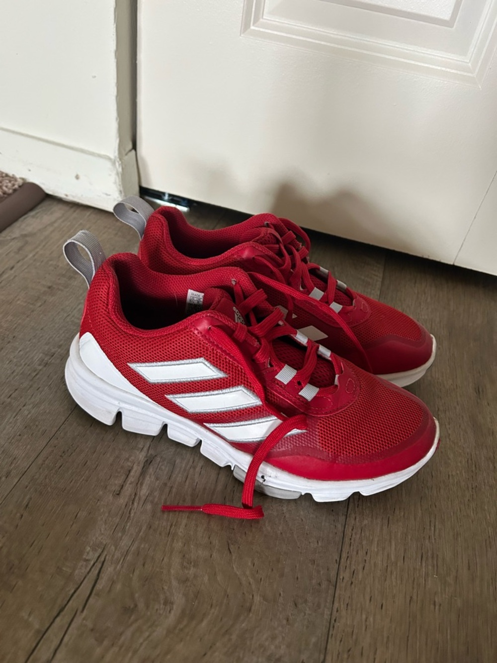 Adidas Men’s Red Athletic Sneakers with White Accents